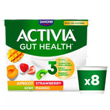 Activia Mango Strawberry Kiwi  Apricot Multipack Yogurt 8x115g