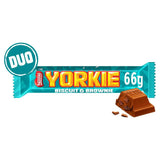 Yorkie Duo Biscuit  Brownie Flavour Milk Chocolate Bar 66g