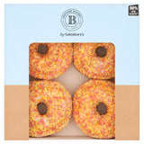 Sainsburys White Iced Ring Doughnuts x4