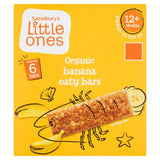 Sainsburys Little Ones Organic Banana Oaty Bars 12 Months 6 x 23g