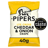 Pipers Lye Cross Cheddar  Onion Crisps 40g
