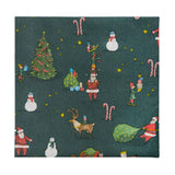Sainsburys Home Santa AOP Green Dunicel Tablecover