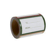 Sainsburys Home Kraft Sticker Reel Red  Green
