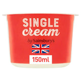 Sainsburys British Single Cream 150ml