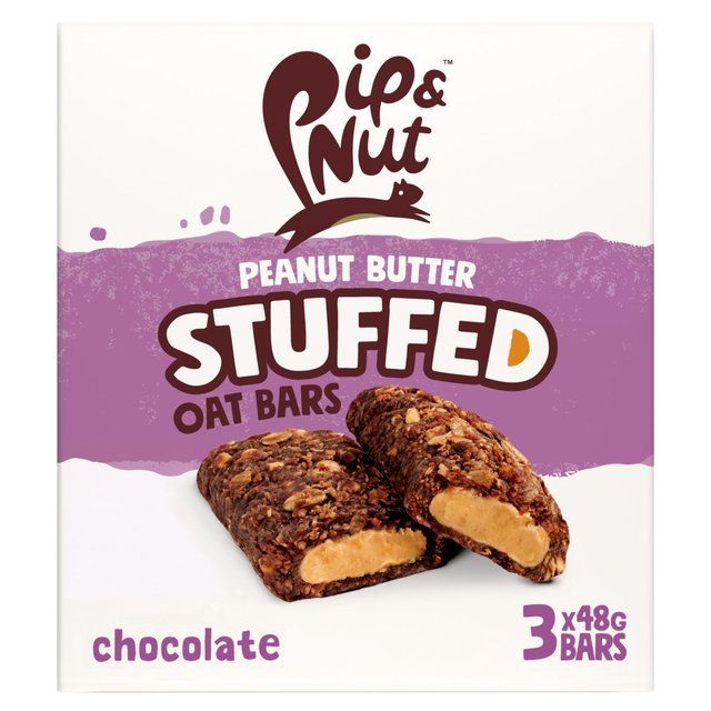 Pip & Nut Peanut Butter Stuffed Oat Bar Chocolate   3 x 48g