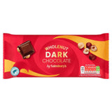 Sainsbury's Wholenut Dark Chocolate 200g Block chocolate bars Sainsburys   