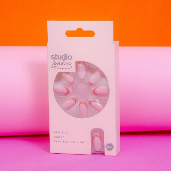 Superdrug Studio London False Nails Red Pink Cream Tips