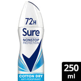 Sure 72hr Cotton Dry Nonstop Protection Anti-Perspirant Deodorant Aerosol 250ml GOODS Sainsburys   