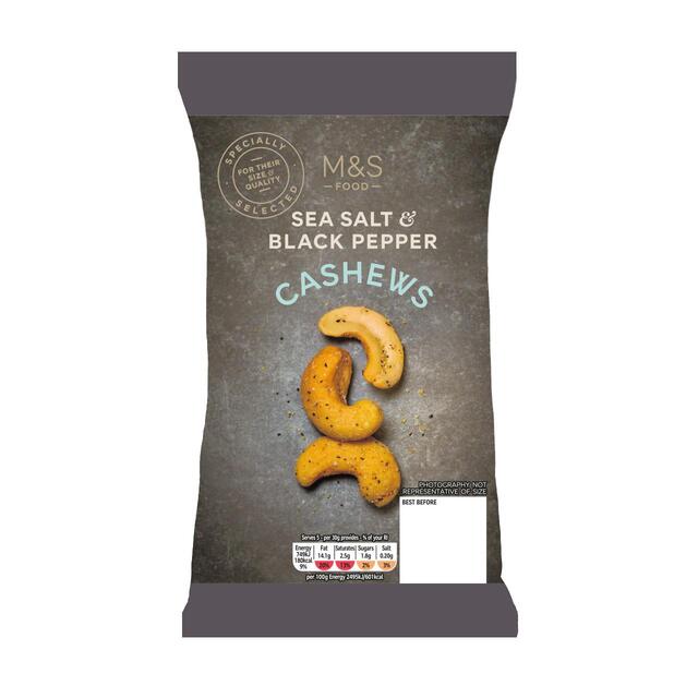 M&S Sea Salt & Black Pepper Cashews   150g