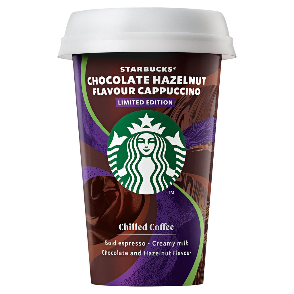 Starbucks Chocolate Hazelnut Flavour Cappuccino Chilled Coffee, Limited Edition 220ml