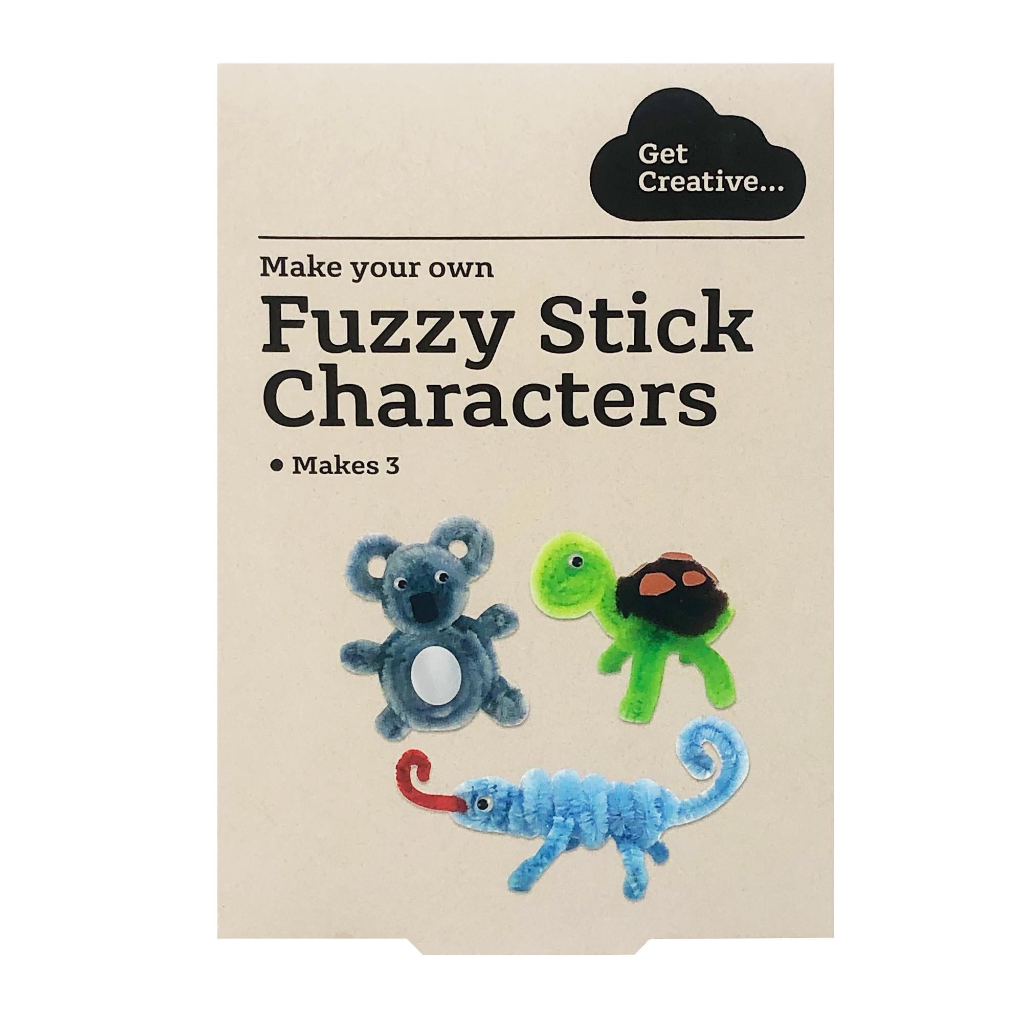 Sainsbury's Get Creative Fuzzy Stick Characters 3pk GOODS Sainsburys   