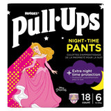 Huggies Pull-Ups Trainers Night, Girl, Size 2-4 Years, Nappy Size 5-6+, 18 BIG KID Training Pants