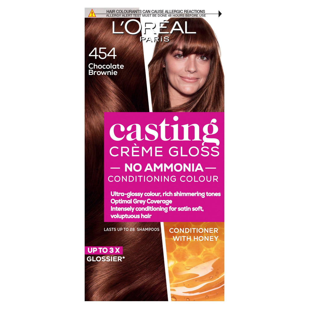 L'Oreal Paris Casting Creme Gloss Semi Permanent Hair Dye Chocolate Brownie Brown 454