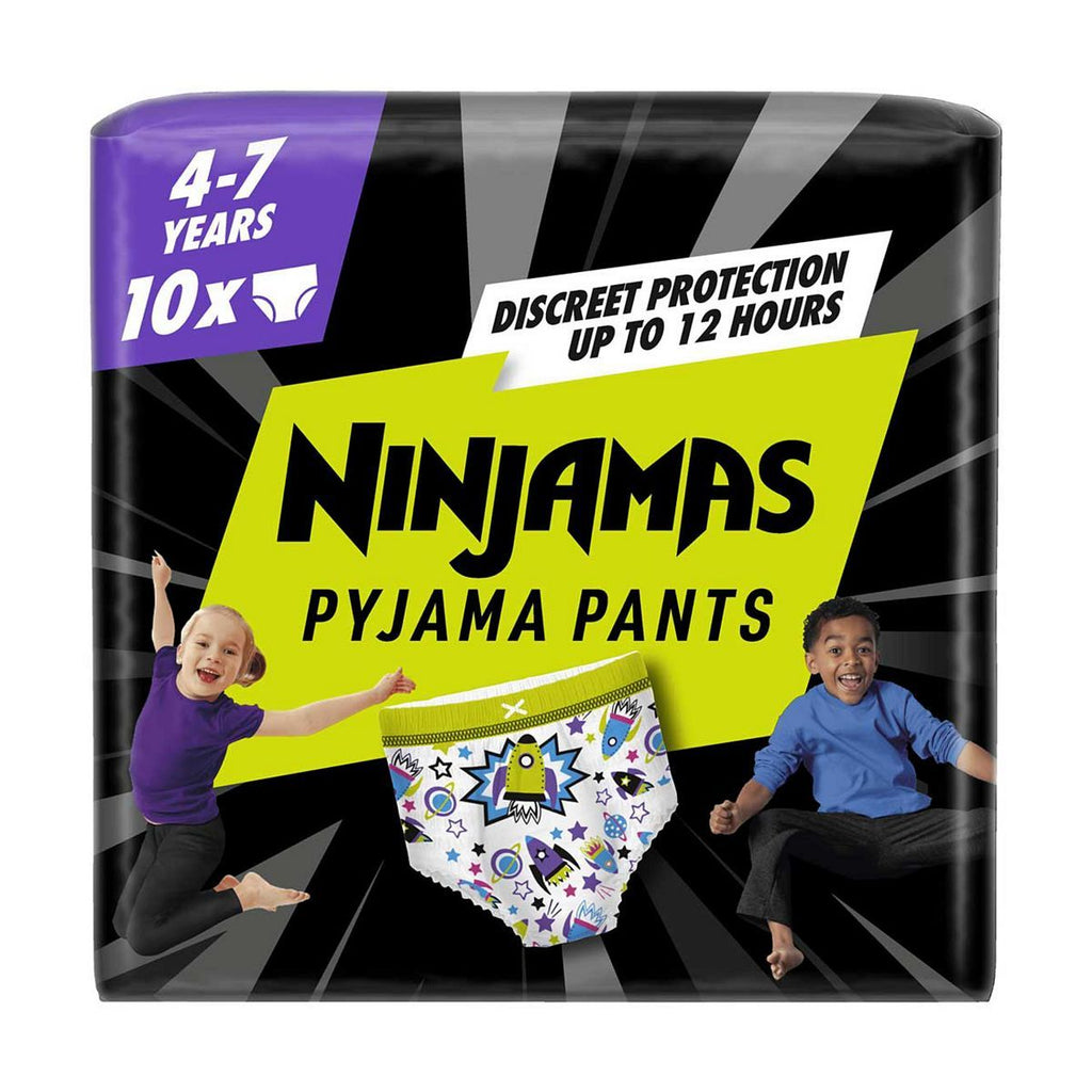 Pampers Ninjamas Bedwetting Pyjama Pants Boys x10, 4-7 Years