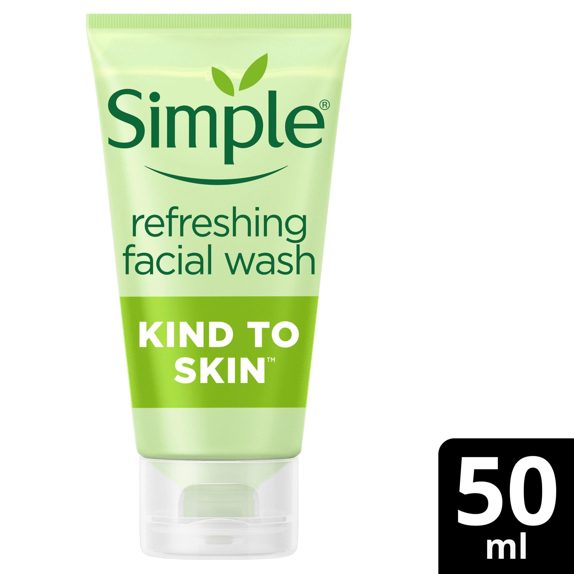 Simple Kind To Skin Refreshing Facial Wash Gel 50ml face & body skincare Sainsburys   