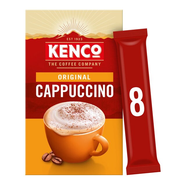 Kenco Cappuccino Instant Coffee Sachets   8 per pack