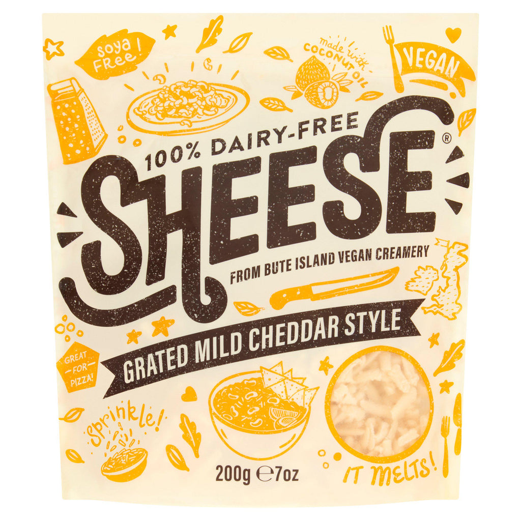 Sheese Grated Mild Cheddar Style 200g