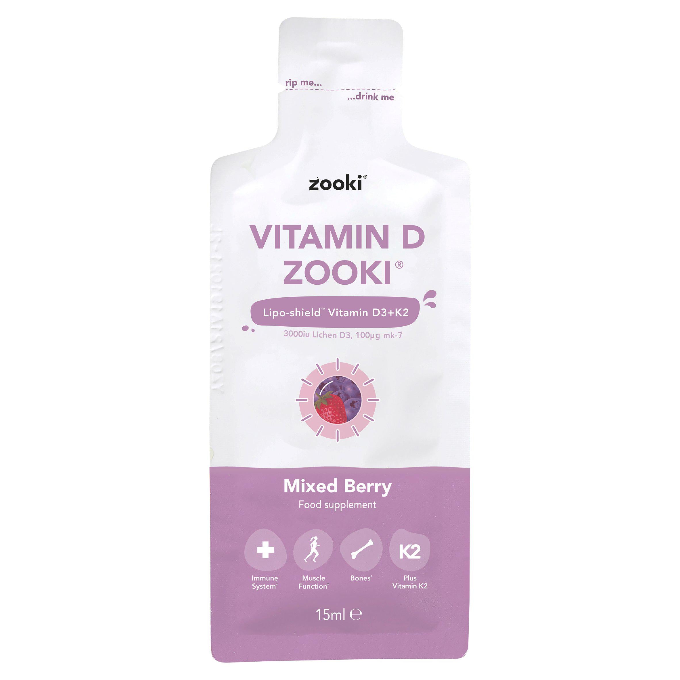 Zooki Vitamin D Mixed Berry Flavour Sachet 15ml GOODS Sainsburys   