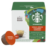 STARBUCKS Medium Colombia Coffee Pods by NESCAFE Dolce Gusto   12 per pack