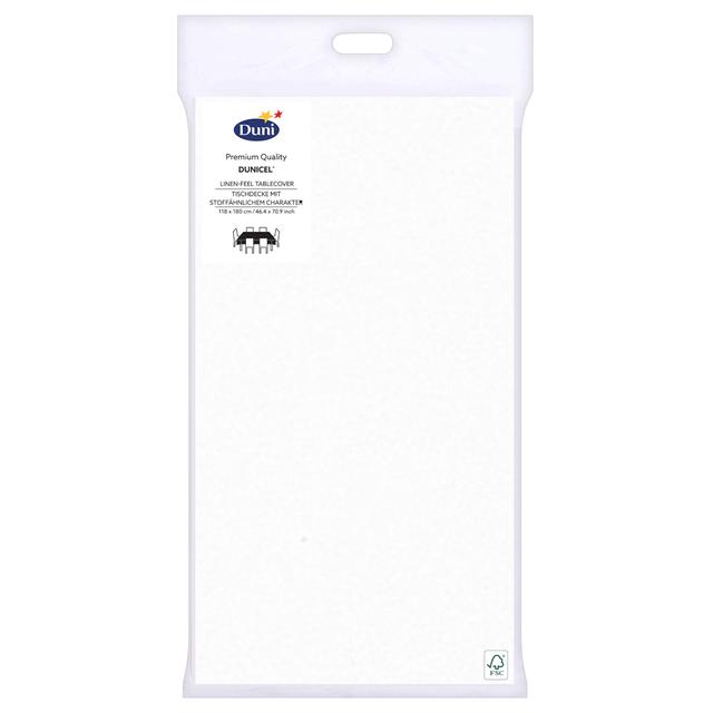 White Dunicel Table Cover 118x180cm