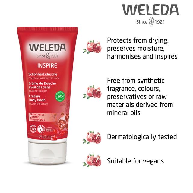 Weleda Pomegranate Inspire Creamy Vegan Body Wash   200ml