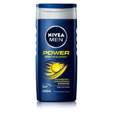 NIVEA MEN Power Invigorating + Citrus Infusion Shower Gel for Body, Face & Hair 250ml GOODS Boots   