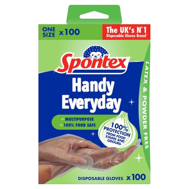 Spontex Handy Multi-Purpose Disposable Gloves Latex Free & Powder Free   100 per pack GOODS M&S   