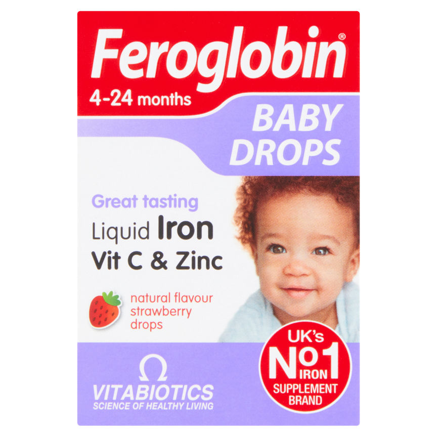 Vitabiotics Natural Flavour Strawberry 4-24 Months Baby Drops