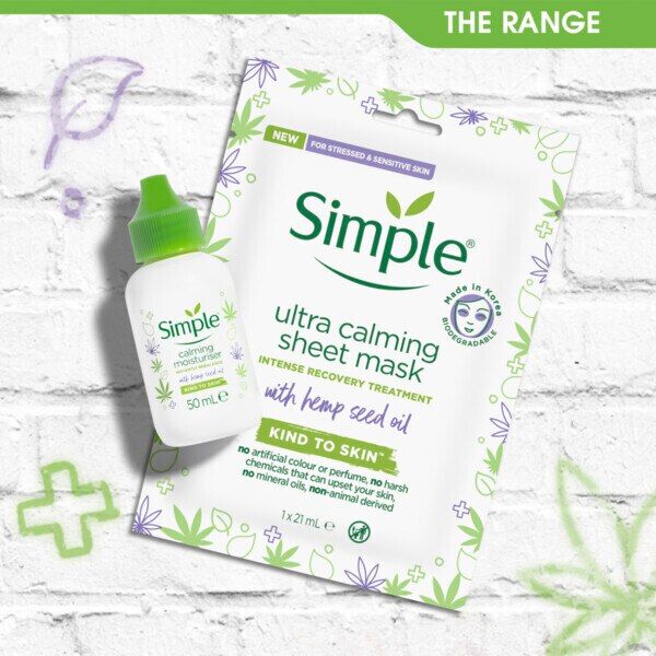 Simple Ultra Calming Hemp Biodegradable Sheet Mask 1Pc GOODS Superdrug   