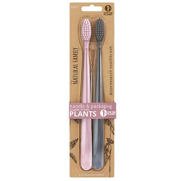 NFco Biodegradable Toothbrush - Rose Quartz & Monsoon Mist