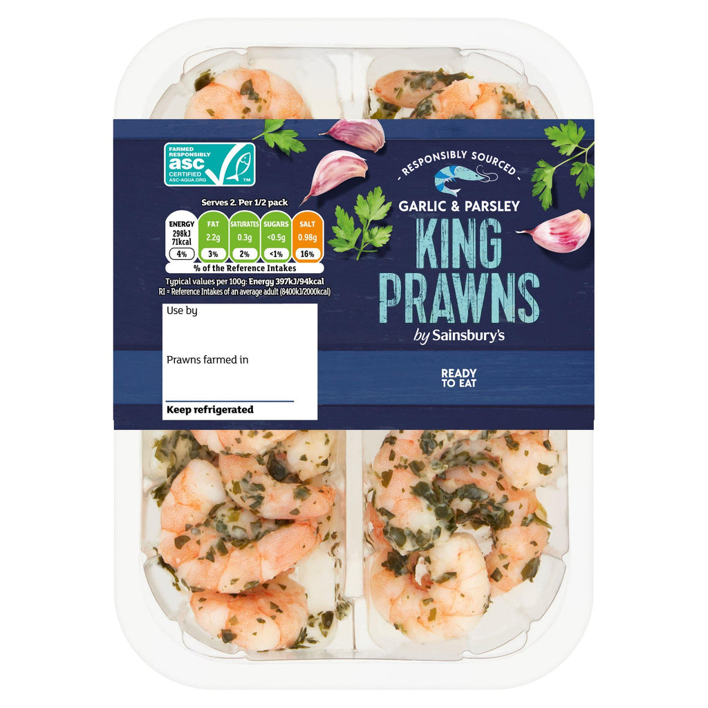 Sainsbury's King Prawns ASC in Garlic & Parsley ASC 150g