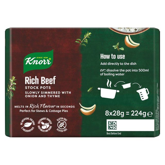 Knorr 8 Rich Beef Stock Pot   8 x 28g