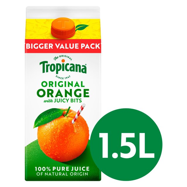 Tropicana Original Orange Fruit Juice with Bits   1.5L