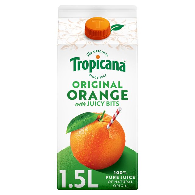 Tropicana Original Orange Fruit Juice with Bits   1.5L