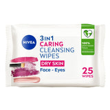 Nivea Biodegradable Cleansing Face Wipes Dry Skin Pack x25 GOODS Sainsburys   