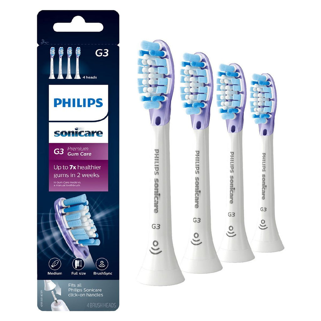 Philips Sonicare Premium Gum Care BrushSync-Enabled Replacement Heads White (4 pack) HX9054/17