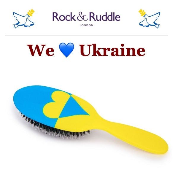 Rock & Ruddle We Love Ukraine Large Mix Bristle Hairbrush GOODS Superdrug   