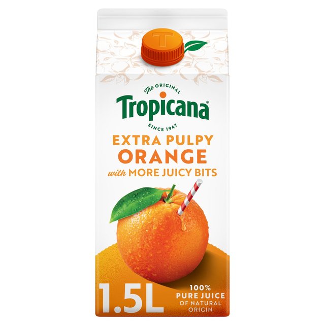 Tropicana Pure Orange Fruit Juice with Extra Juicy Bits   1.5L