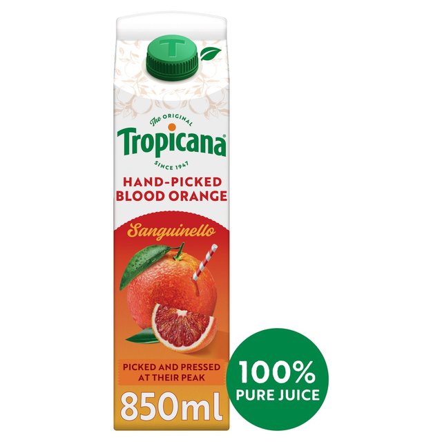 Tropicana Pure Sanguinello Blood Orange Fruit Juice   850ml