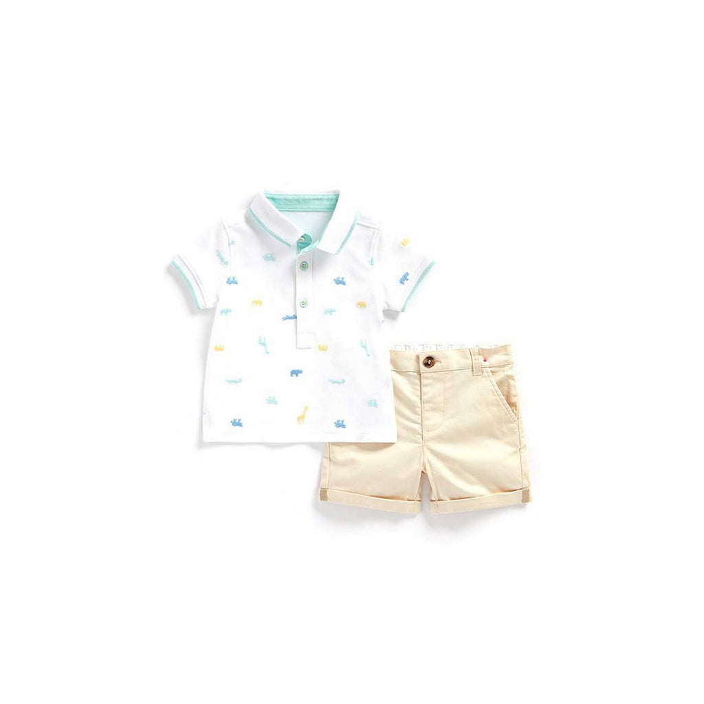 Safari Polo Shirt And Shorts Set