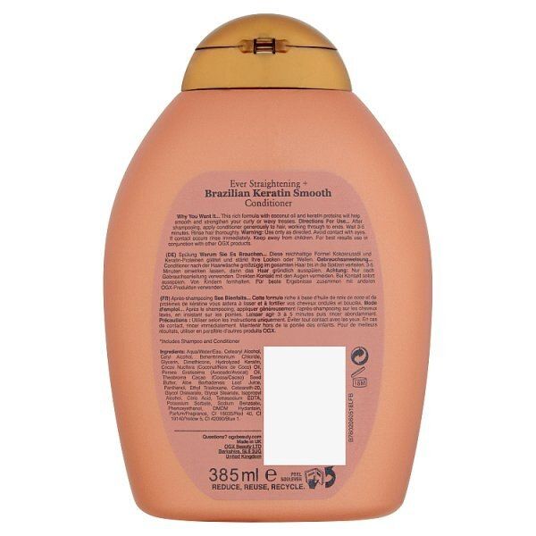 OGX Brazilian Keratin Therapy Conditioner 385ml GOODS Superdrug   