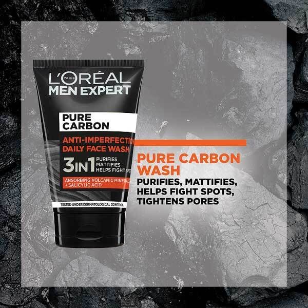 L'Oreal Paris Men Expert Pure Carbon 3 In 1 Face Wash 100ml