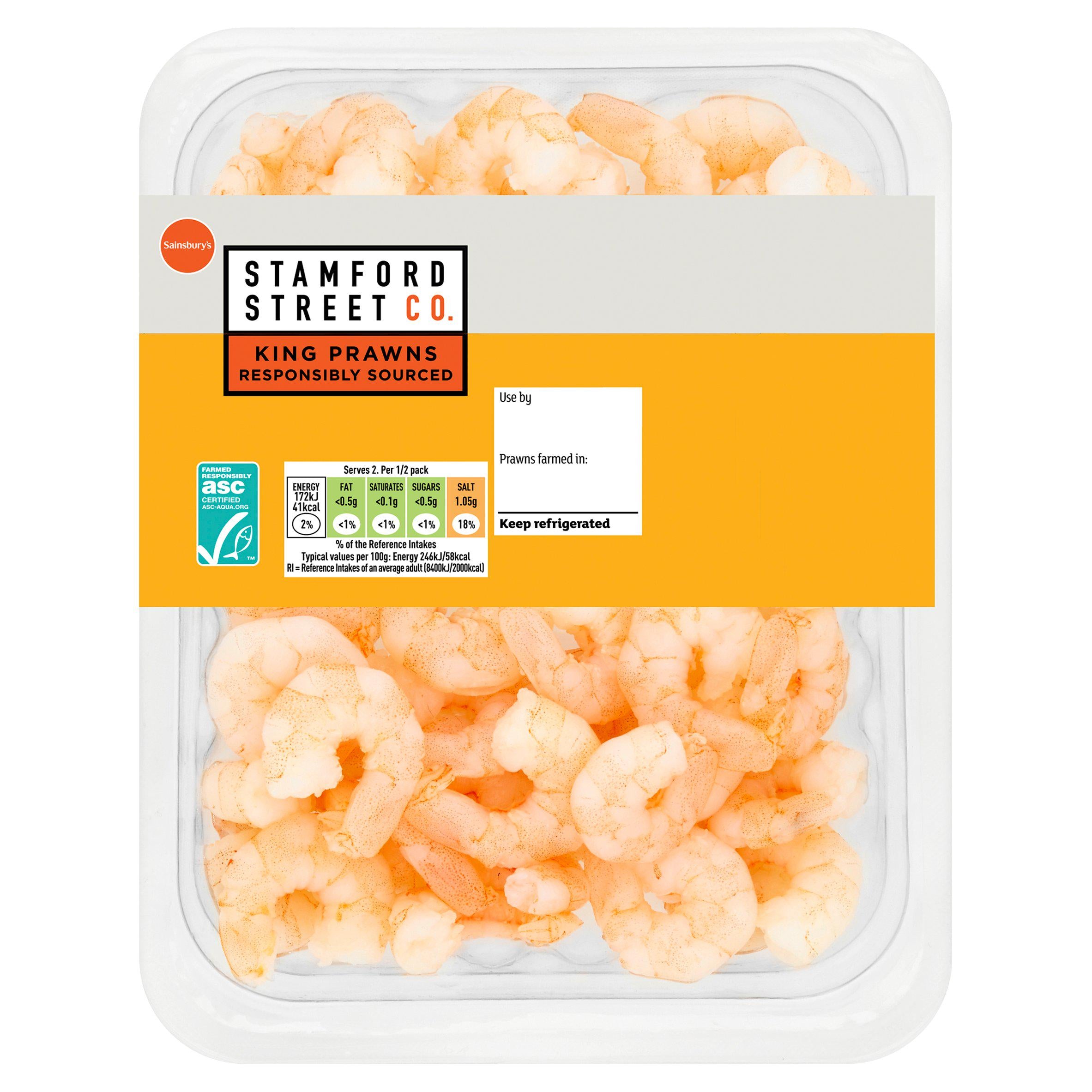 Stamford Street Co. ASC Cooked King Prawns 140g GOODS Sainsburys   