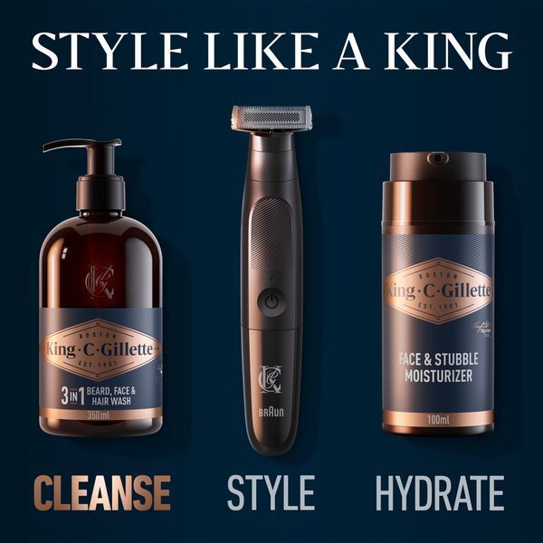 King C. Gillette Beard Shampoo & Face Wash, 350ml