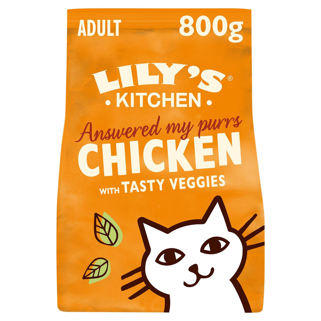 Lily's Kitchen Adult Delicious Chicken & Healthy Herbs Dry Complete Cat Food 800g