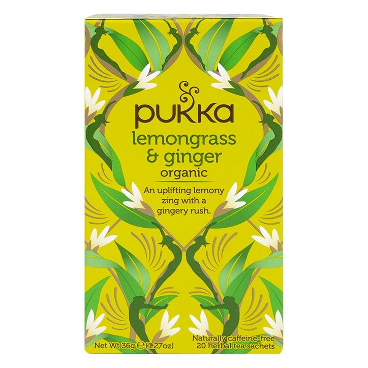 Pukka Lemongrass & Ginger Tea 20 Tea Bags Herbal Tea Holland&Barrett   