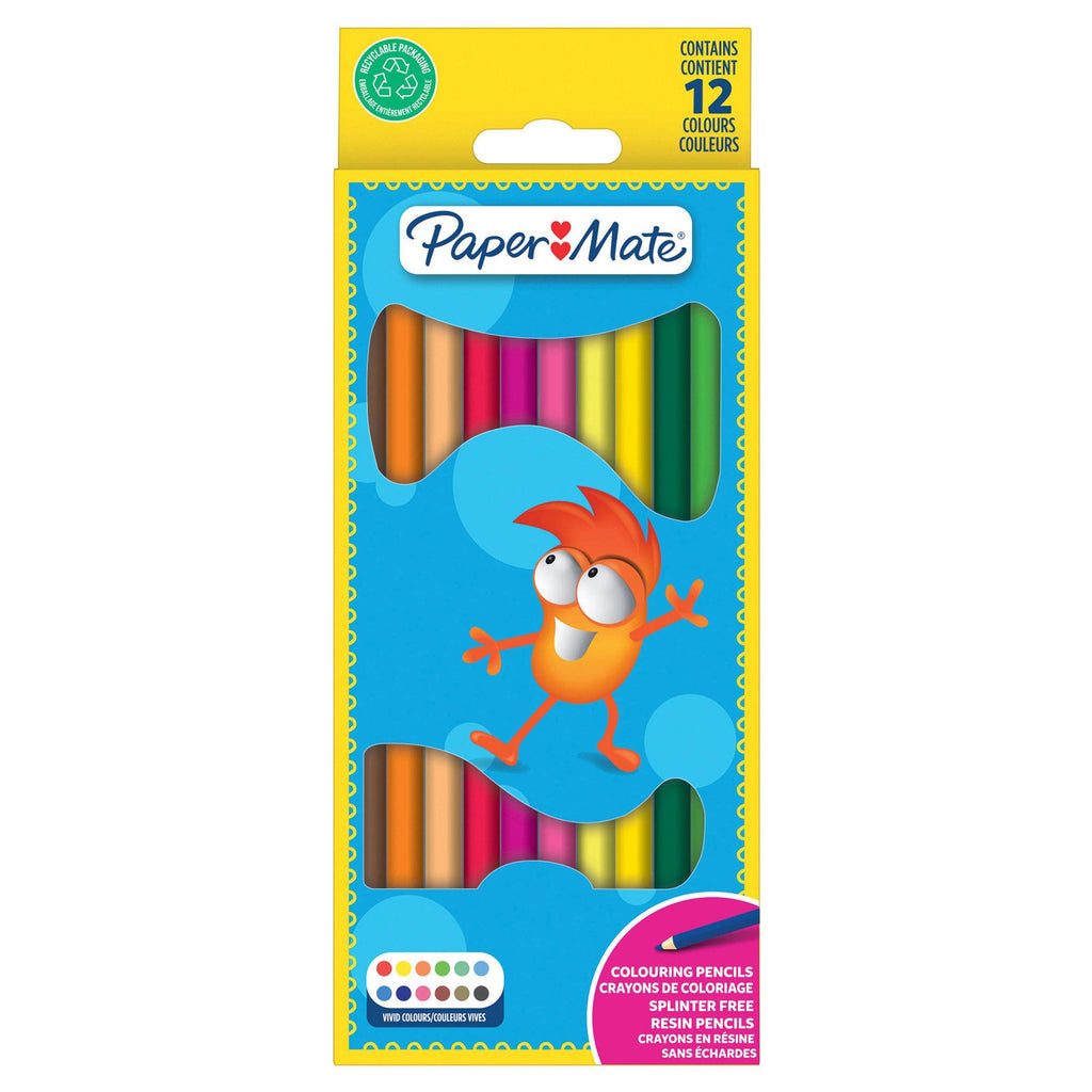 Paper Mate Children's Colouring Pencils Assorted Colours 12pk