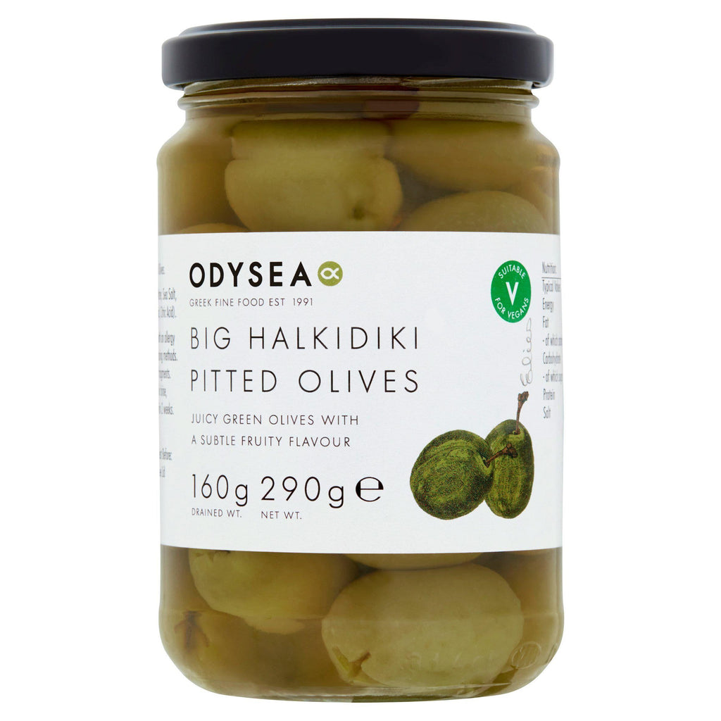 Odysea Greek Big Halkidiki Pitted Olives 290g (160g*)