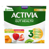 Activia Mango Strawberry Kiwi & Apricot Multipack Fruit Yoghurt   8 x 115g