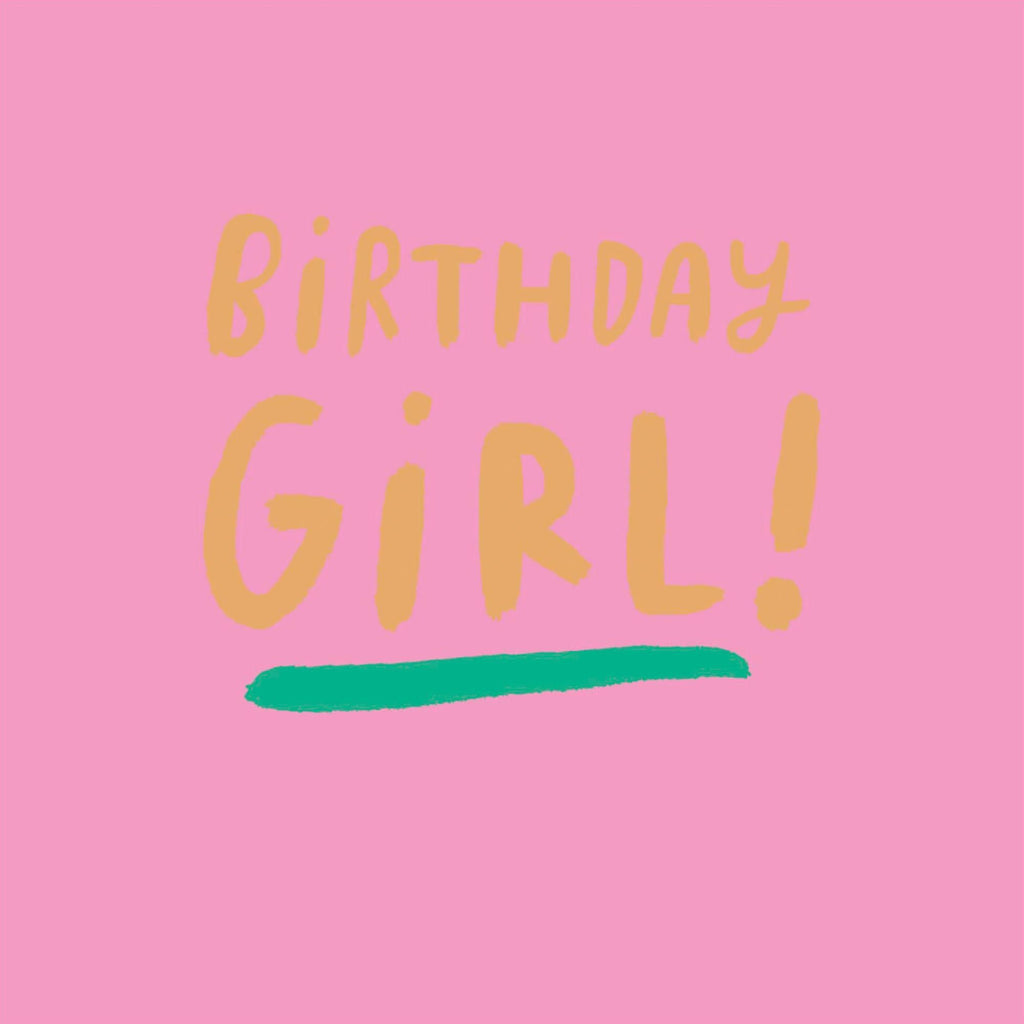 Sainsbury's Birthday Girl Card Neon Greeting Card